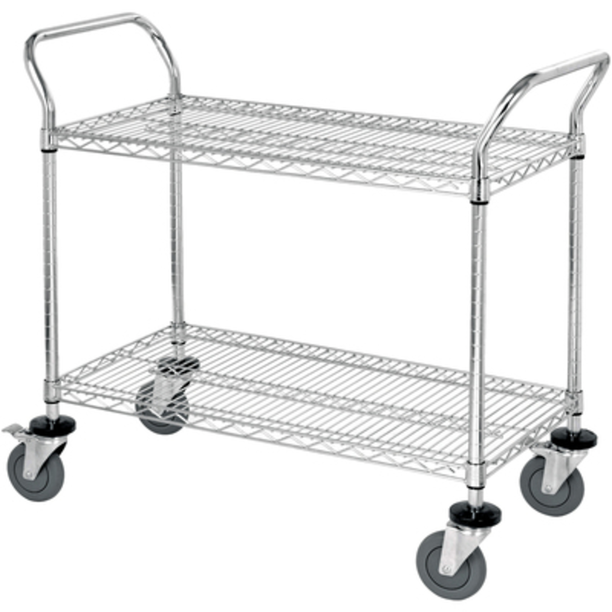 36 x 24 x 38in. - 2 Shelf Heavy. Wire Cart 1/CS, Total Capacity 1 lb, Model# WSC3624382